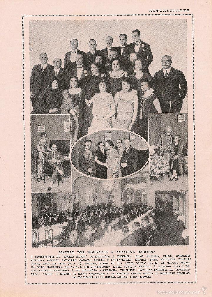 Collection Magazines and Newspapers: * MADRID * TEATRO * Homenaje a Catalina B&aacute;rcena - 1925