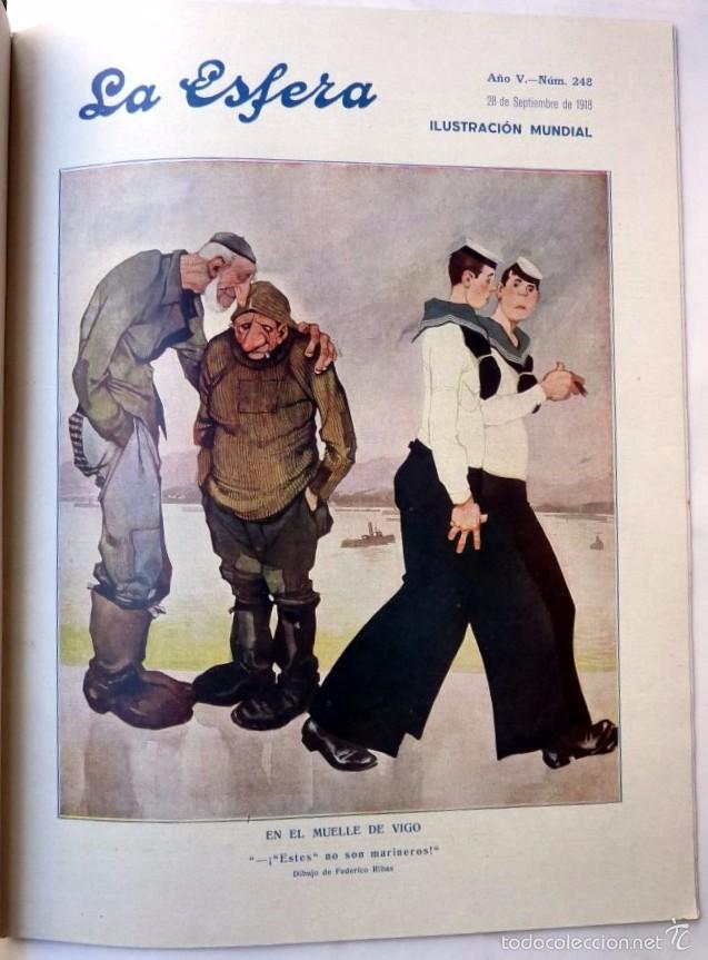 Coleccionismo de Revistas y Peri&oacute;dicos: LA ESFERA. A&Ntilde;O V N&ordm; 248. 28 SEPTIEMBRE 1918. PORTADAS MADRAZO, MUELLE VIGO DE F. RIBAS
