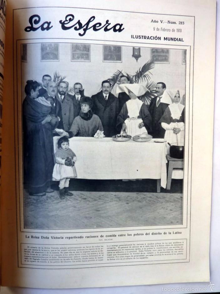 Collezionismo di Riviste e Giornali: LA ESFERA. A&Ntilde;O V. N&ordm; 215. 9 FEBRERO 1918. PORTADAS UN PICADOR, REINA DO&Ntilde;A VICTORIA / LA LATINA