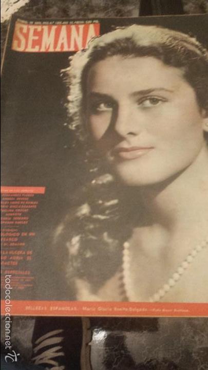 Coleccionismo de Revistas y Peri&oacute;dicos: REVISTA SEMANA N&ordm; 1001 28 ABRIL 1959 MARIA GLORIA BENITO DELGADO