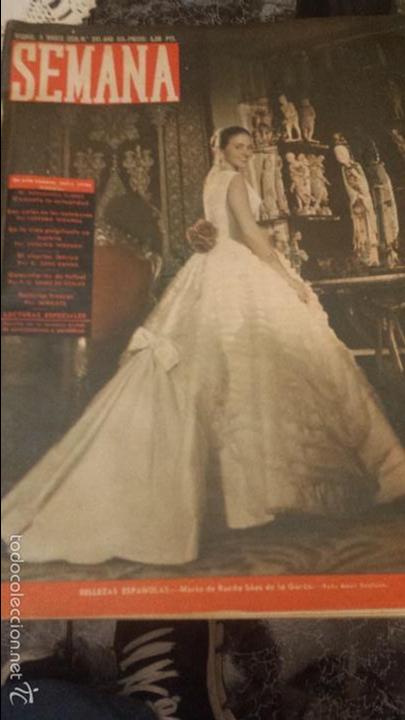 Coleccionismo de Revistas y Peri&oacute;dicos: REVISTA SEMANA N&ordm; 941 4 MARZO 1958 MARIA DE RUEDA SAEZ DE LA GARZA
