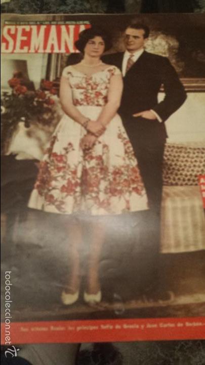 Coleccionismo de Revistas y Peri&oacute;dicos: REVISTA SEMANA N&ordm; 1160 15 MAYO 1962 LOS PRINCIPES SOFIA DE GRECIA Y JUAN CARLOS DE BORBON