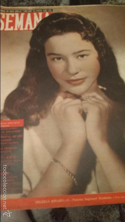 Coleccionismo de Revistas y Peri&oacute;dicos: REVISTA SEMANA N&ordm; 1010 30 JUNIO 1959 PALOMA SEGIMONT ESCOBEDO
