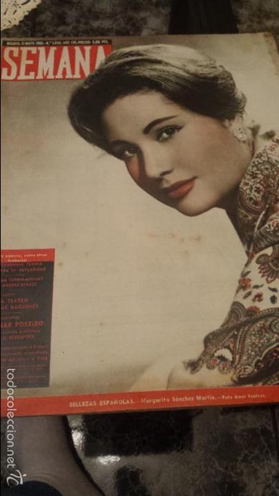 Coleccionismo de Revistas y Peri&oacute;dicos: REVISTA SEMANA N&ordm; 1058 31 MAYO 1960 MARGARITA SANCHEZ MARTIN