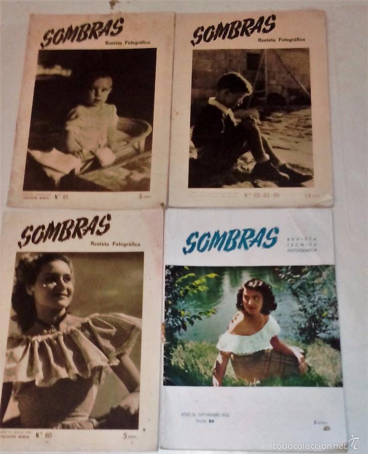 Coleccionismo de revistas y peri&oacute;dicos: SOMBRAS lote de 4 Revistas fotograficas-1949-1952