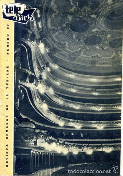 Collezionismo di Riviste e Giornali: REVISTA TELE DIARIO N&ordm; 97. 02/11/1959. (TELERADIO. TELE-RADIO.)