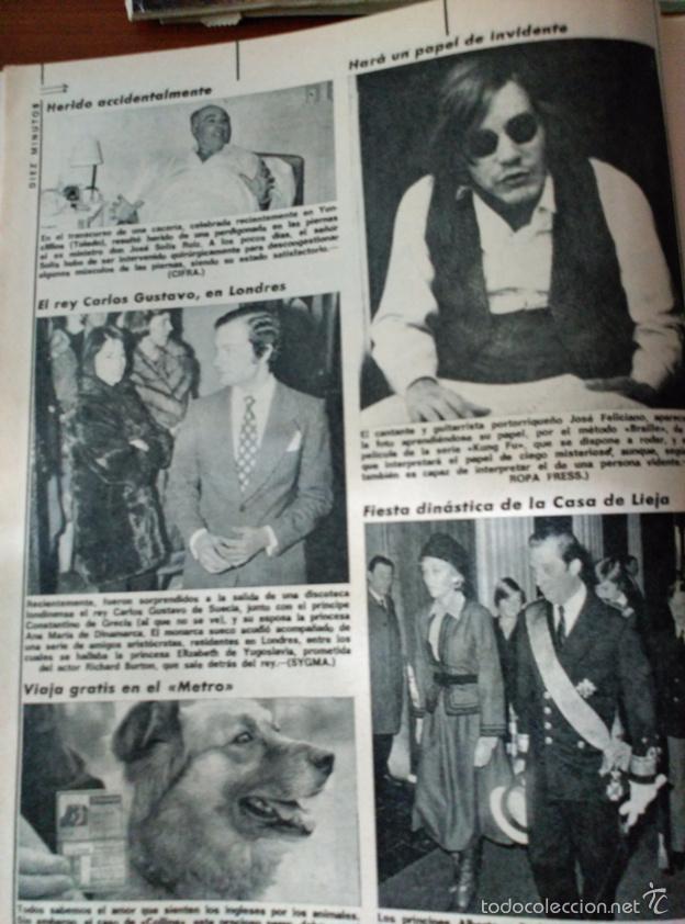 Collection Magazines and Newspapers: recorte jose feliciano gustavo de suecia alberto y paola de lietja lieja