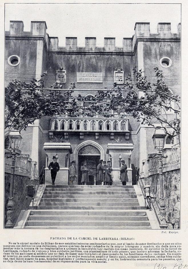 Collezionismo di Riviste e Giornali: BILBAO 1920 CARCEL DE LARRINAGA HOJA LIBRO