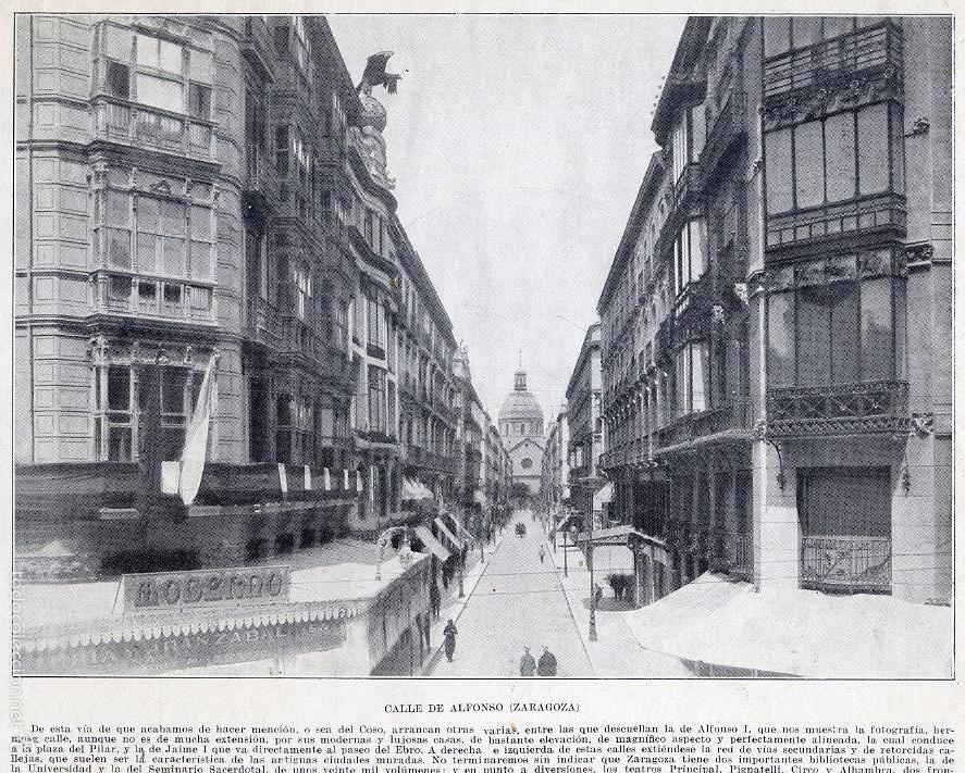 Collezionismo di Riviste e Giornali: ZARAGOZA 1920 CALLE ALFONSO HOJA LIBRO