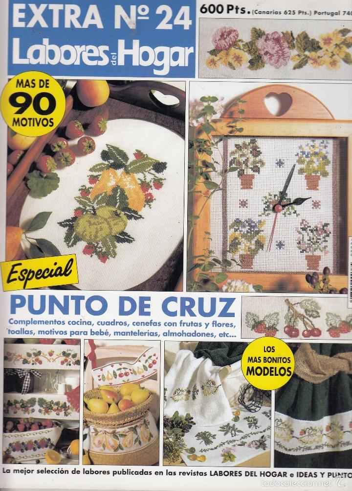 Sammeln von Zeitschriften und Zeitungen: EXTRA LABORES DEL HOGAR N&ordm; 24. PUNTO DE CRUZ. COMPLEMENTOS DE COCINA, CUADROS, CENEFAS CON FRUTAS