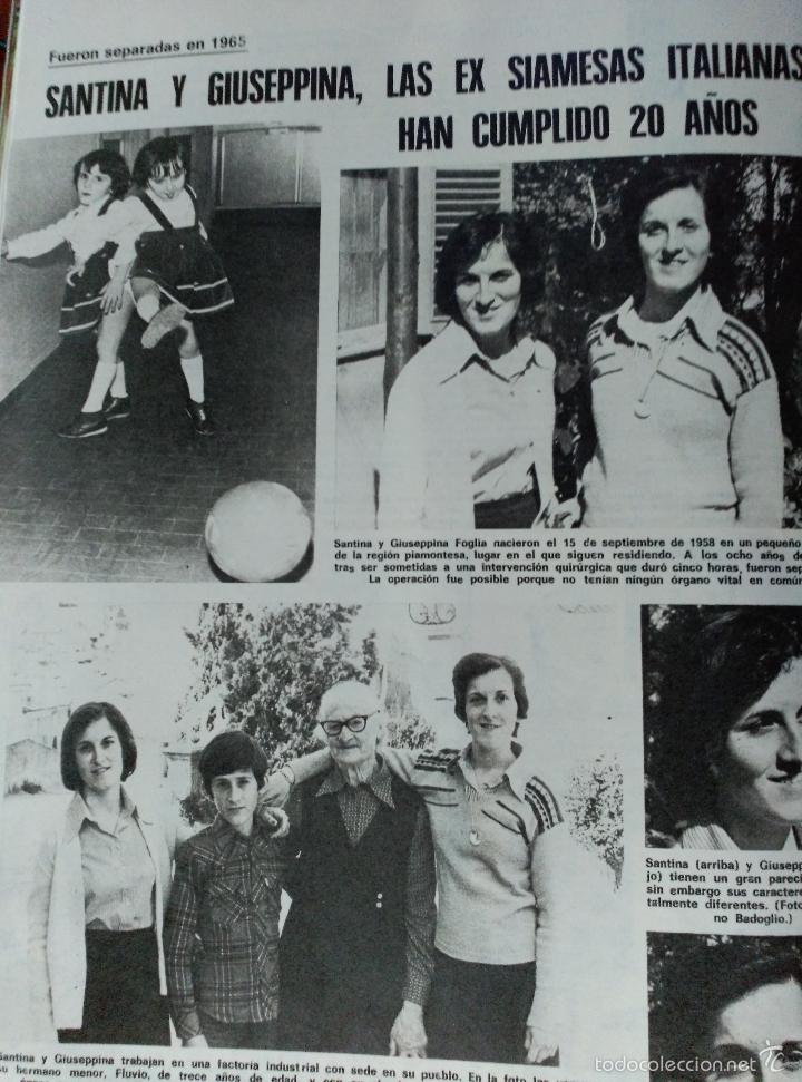 Coleccionismo de revistas y peri&oacute;dicos: recorte SANTINA GIUSEPPINA EX SIAMESAS ITALIANAS