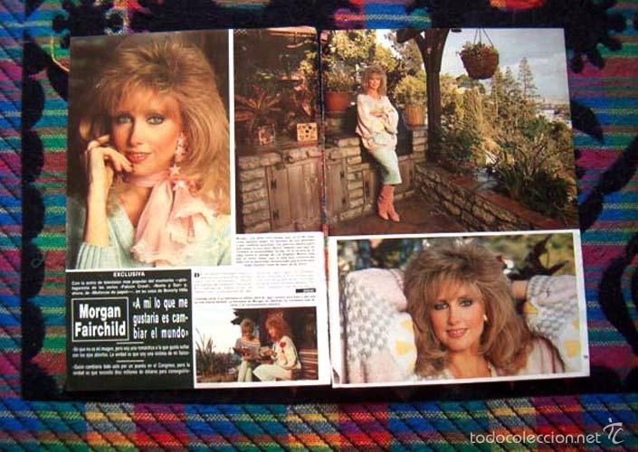 Collezionismo di Riviste e Giornali: MORGAN FAIRCHILD / LOTE REPORTAJES / CLIPPINGS MAGAZINE / FLAMINGO ROAD TV SERIE