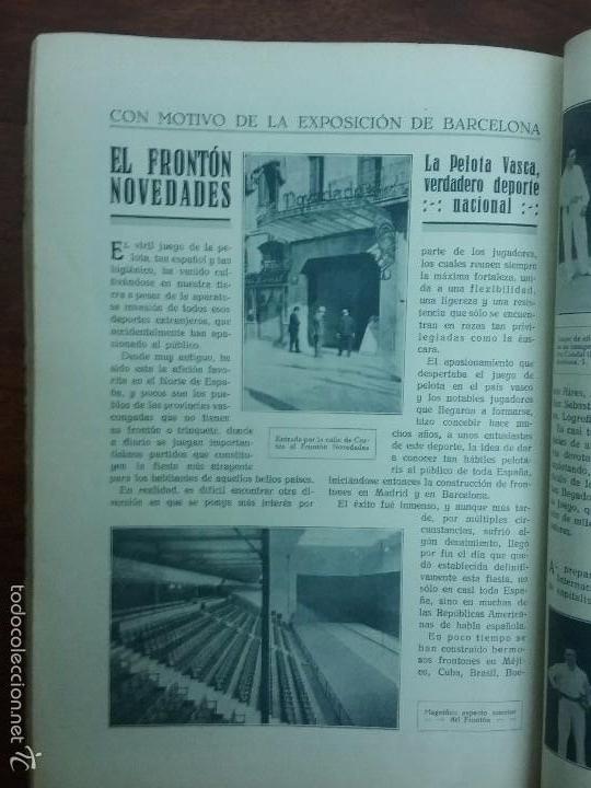 Collection Magazines and Newspapers: REVISTA A&Ntilde;O 1929 .FRONT&Oacute;N NOVEDADES BARCELONA .PELOTA VASCA