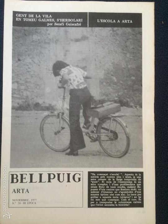 Coleccionismo de revistas y peri&oacute;dicos: PERI&Oacute;DICO BELLPUIG ARTA III &Eacute;POCA DE 1977 a 1980