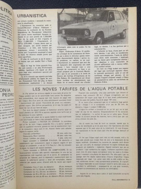 Coleccionismo de revistas y peri&oacute;dicos: FULL INFORMATIU AJUNTAMENT ARTA MAR&Ccedil; 1980