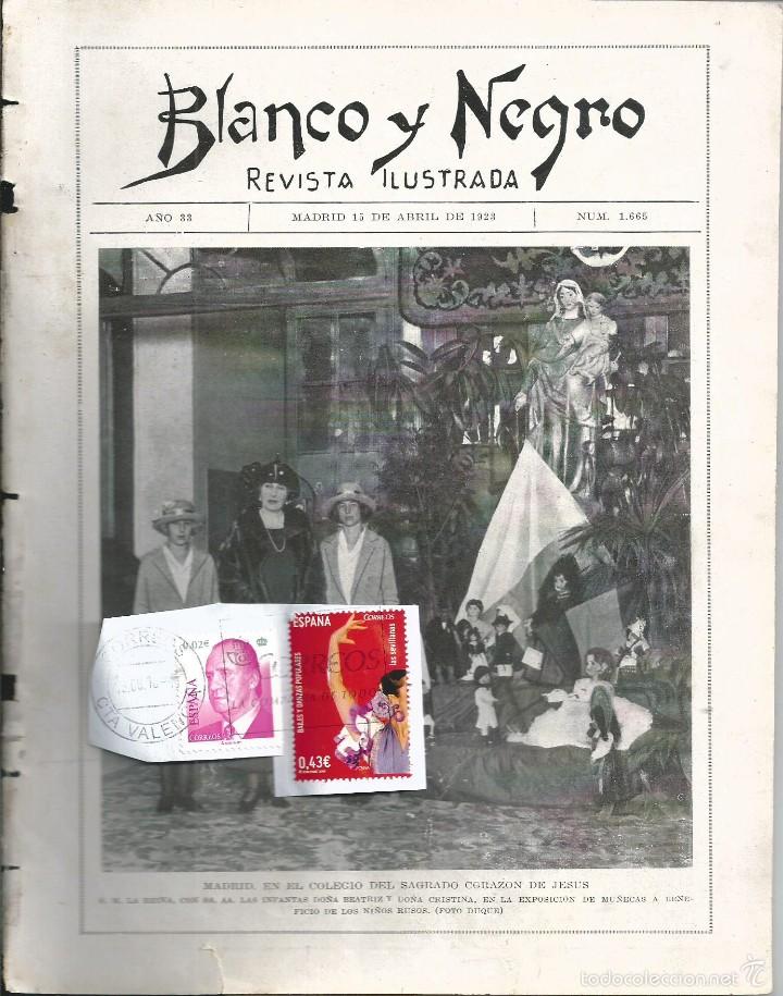 Collezionismo di Riviste e Giornali: BYN ABR 1923. N&ordm; 1665. PORTADILLA.COLEGIO SAGRADO CORAZON DE JESUS. LA REINA. EXPOSICION MU&Ntilde;ECAS