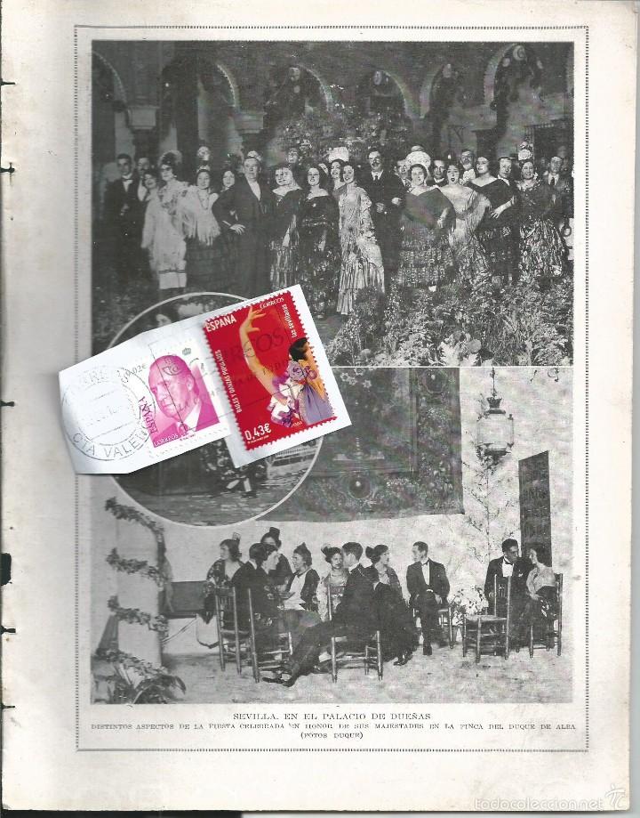 Collection Magazines and Newspapers: BYN ABR 1923.N&ordm; 1666. ALFONSO XII EN FIESTA PALACIO DUE&Ntilde;AS  CON DUQUES DE ALBA. LOS REYES EN SEVILLA