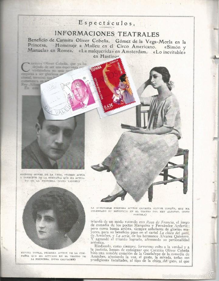 Sammeln von Zeitschriften und Zeitungen: BYN ABR 1923.N&ordm; 1666.  CARMITA OLIVER COBE&Ntilde;A. ALFREDO GOMEZ DE LA VEGA. ELVIRA MORLA. VI&Ntilde;ETA SILENO