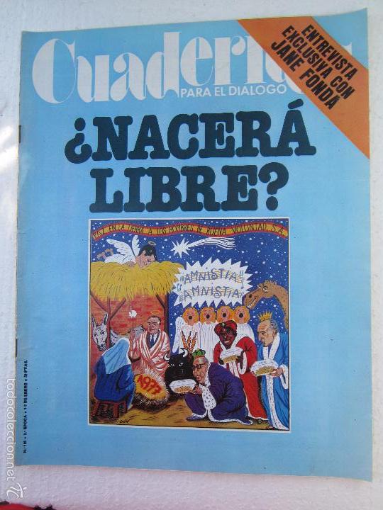 Coleccionismo de revistas y peri&oacute;dicos: cuadernos para el dialogo , n.192 nacera libre ,entrevista jane fonda 1977