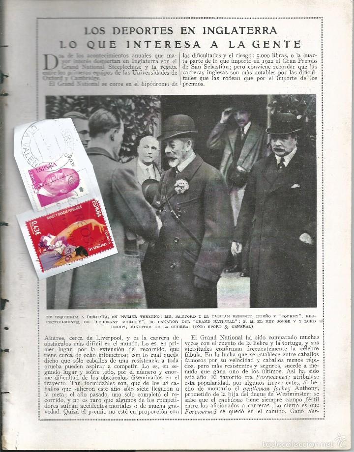 Collection Magazines and Newspapers: BYN MAY 1923.N&ordm; 1668. DEPORTES INGLATERRA GRAND NATIONAL REY JORGE Y LORD DERBY. COLONIA A&Ntilde;EJA GAL