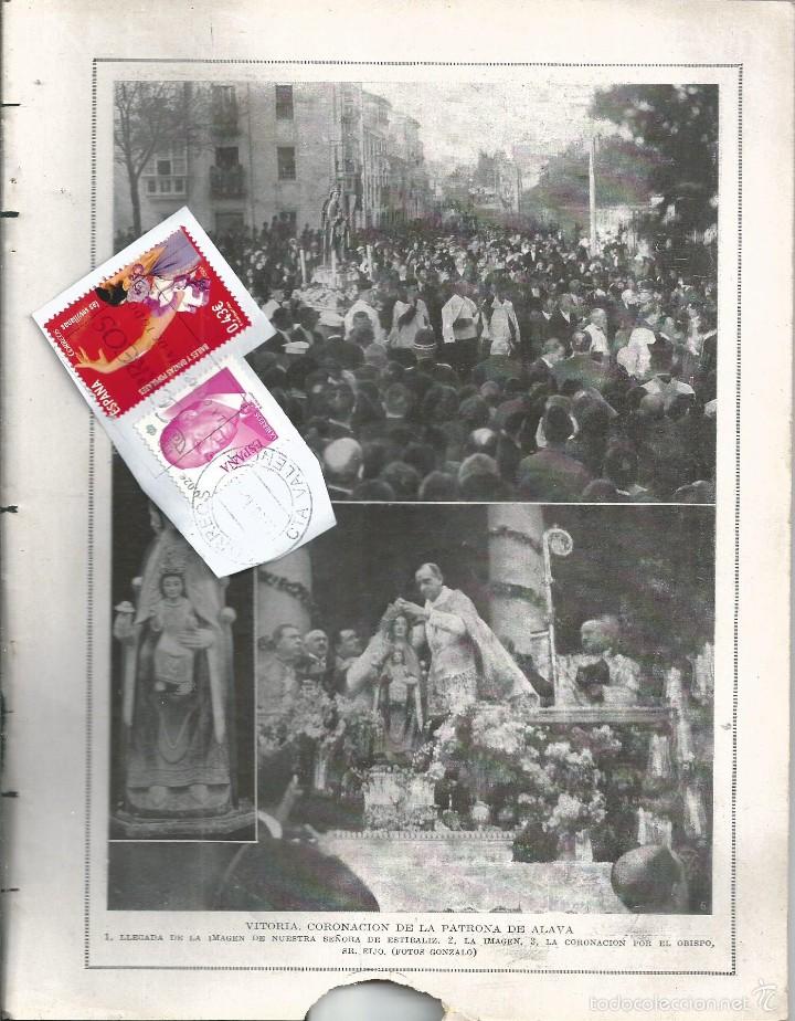 Collezionismo di Riviste e Giornali: BYN MAY 1923.N&ordm; 1669.VITORIA CORONACION NUESTRA SE&Ntilde;ORA DE ESTIBALIZ VALENCIA HOMENAJE ADOLFO BELTRAN