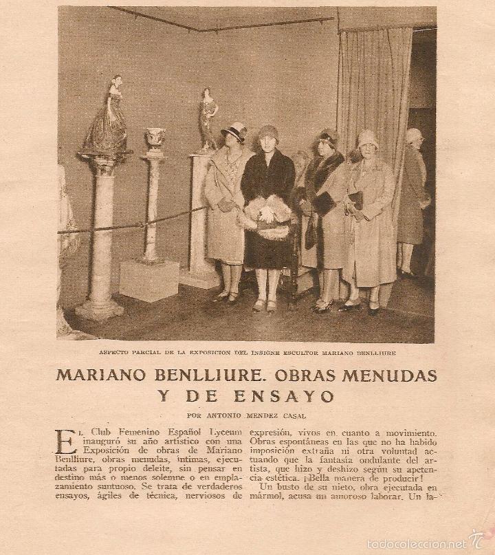 Coleccionismo de revistas y peri&oacute;dicos: Mariano Benlliure: obras menudas y de ensayo / Antonio M&eacute;ndez Casal - 1927