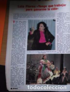 Coleccionismo de revistas y peri&oacute;dicos: recorte lola flores