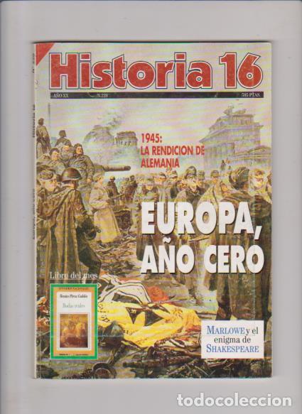 Coleccionismo de revistas y peri&oacute;dicos: HISTORIA 16 - N&ordm; 228 - MARLOWE & SHAKESPEARE - 1945: RENDICI&Oacute;N ALEMANIA