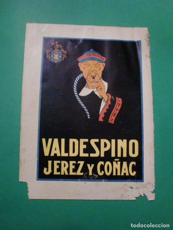 Colecionismo de Revistas e Jornais: VALDESPINO JEREZ Y CO&Ntilde;AC HOJA SUELTA ORIGINAL 10/2/1929