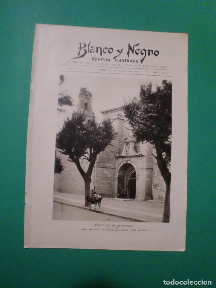 Colecionismo de Revistas e Jornais: HOJA SUELTA ORIGINAL - AVILA CONVENTO DE SANTA ANA CLISE LOPEZ BEAUB&Eacute; - 29/5/1928