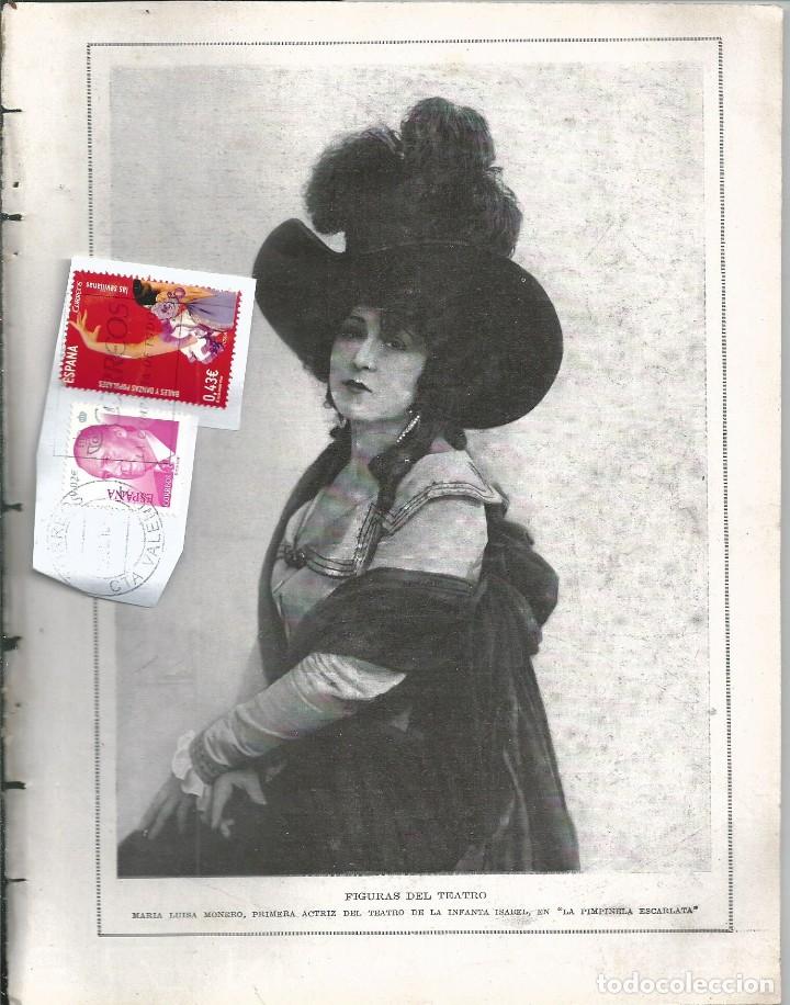 Coleccionismo de revistas y peri&oacute;dicos: BYN MAY 1923.N&ordm; 1669. TEATRO RETRATO ACTRIZ MARIA LUISA MONERO EN PIMPINELA ESCARLATA. AGUA AZAHAR