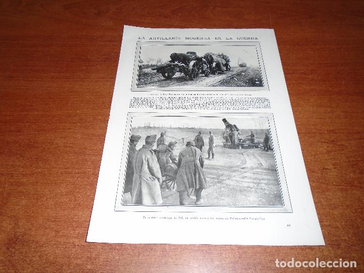 Collezionismo di Riviste e Giornali: HOJA DE PRENSA 1915: DEL CAMPO DE OPERACIONES, LA ARTILLER&Iacute;A MODERNA EN LA GUERRA