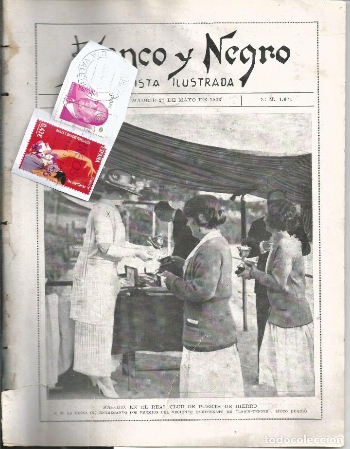 Collezionismo di Riviste e Giornali: BYN MAY 1923.N&ordm; 1671. REAL CLUB PUERTA DE HIERRO MADRID. EMBAJADOR USA MR MOORE PASEO ROSALES