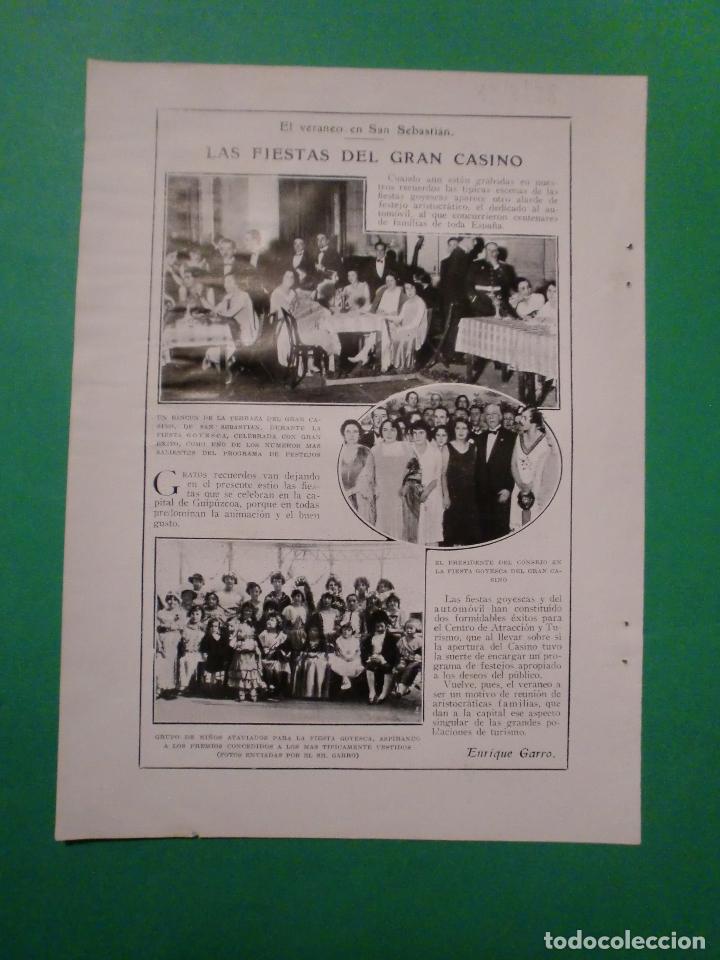 Collectionnisme de Revues et Journaux: LAS FIESTAS DEL GRAN CASINO DE SAN SEBASTIAN 12/8/1928