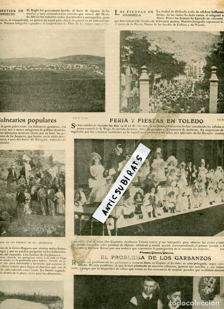 Coleccionismo de Revistas y Peri&oacute;dicos: ABC 1903 BALNEARIO DE LA JUNQUERA FOTO FIESTAS DE ORIHUELA MU&Ntilde;ECAS JUGUETES EN TOLEDO
