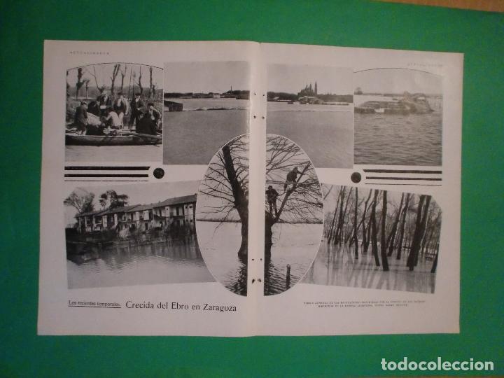 Collectionnisme de Revues et Journaux: CRECIDA DEL EBRO EN ZARAGOZA - BARCELONA EN LA EXPO. - 23/3/1930