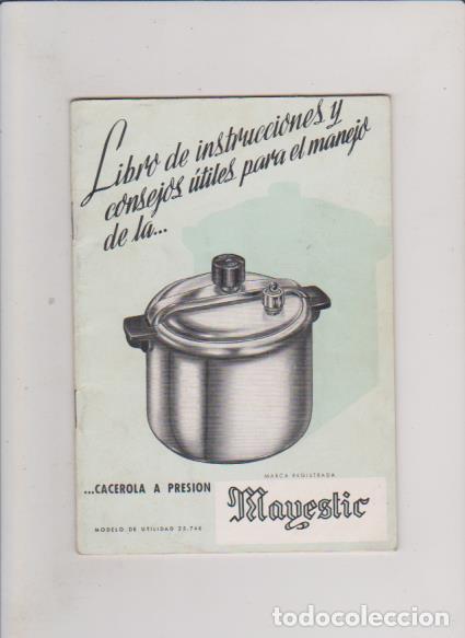 Collectionnisme de Revues et Journaux: MAYESTIC - CACEROLA A PRESION - LIBRO DE INSTRUCCIONES - BILBAO