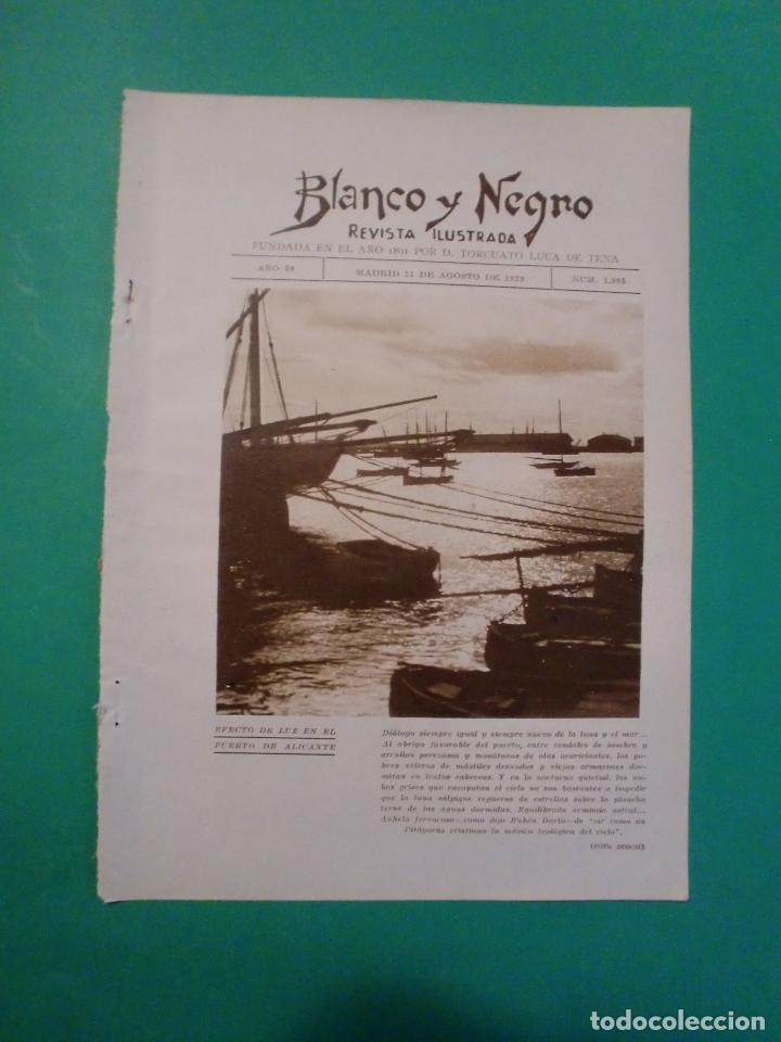 Colecionismo de Revistas e Jornais: EFECTO DE LUZ EN EL PUERTO DE ALICANTE FOTO BOSCH - 11/8/1929