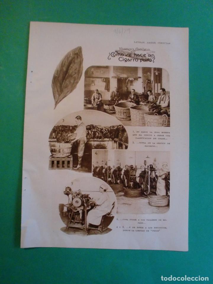 Sammeln von Zeitschriften und Zeitungen: &iquest;COMO SE HACE UN CIGARRO PURO? FOTOS JUAN ANTONIO MARTINEZ - 9/6/1929