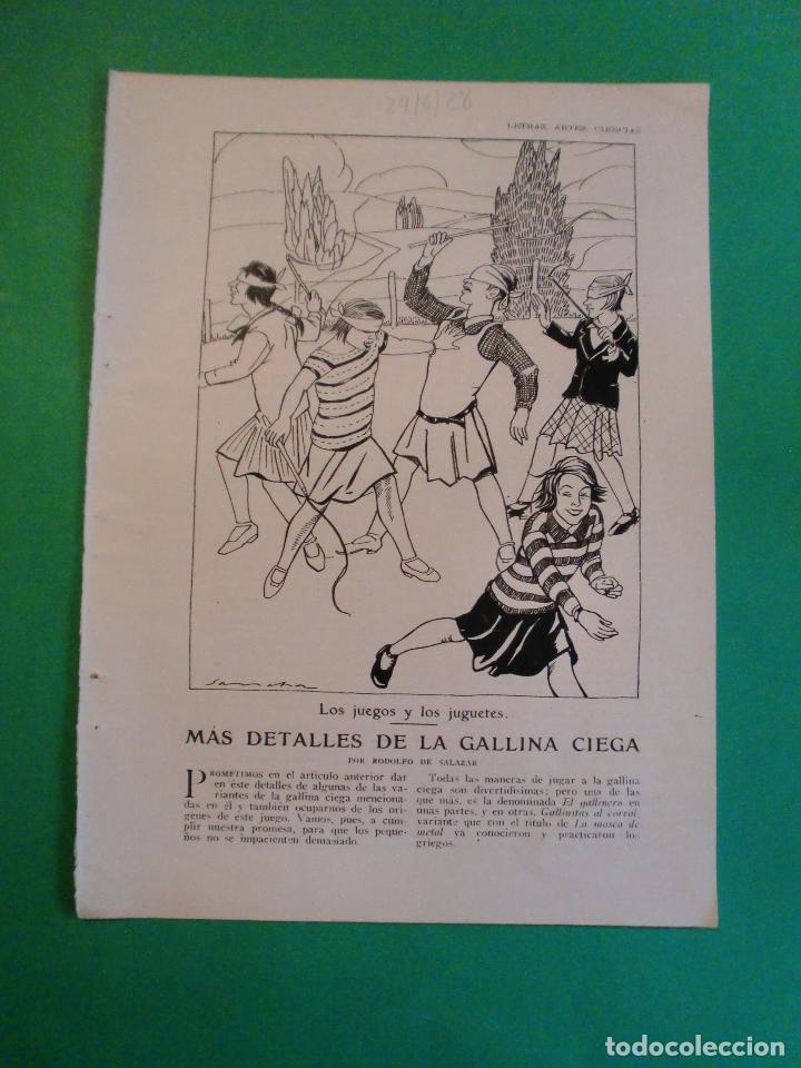 Coleccionismo de Revistas y Peri&oacute;dicos: LOS JUEGOS Y JUGETES - MAS DETALLES DE LA GALLINA CIEGA - 24/6/1928