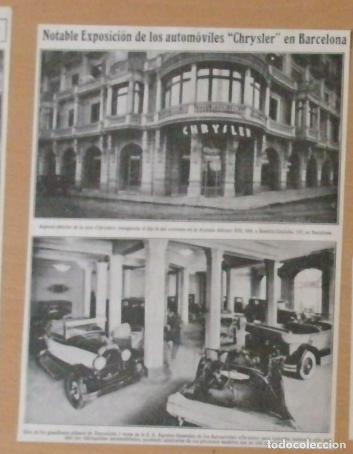 Coleccionismo de Revistas y Peri&oacute;dicos: Nueva casa Chrysler en Barcelona en 1928 en ercorte (R2951) 1 p&aacute;gina de revista ese mismo a&ntilde;o