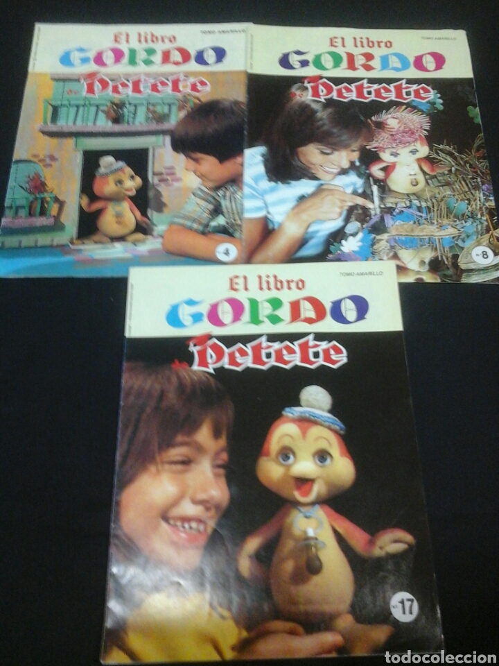 Coleccionismo de Revistas y Peri&oacute;dicos: Revistas libro  gordo de petete.Tomo amarillo , numeros 4,8 y 17