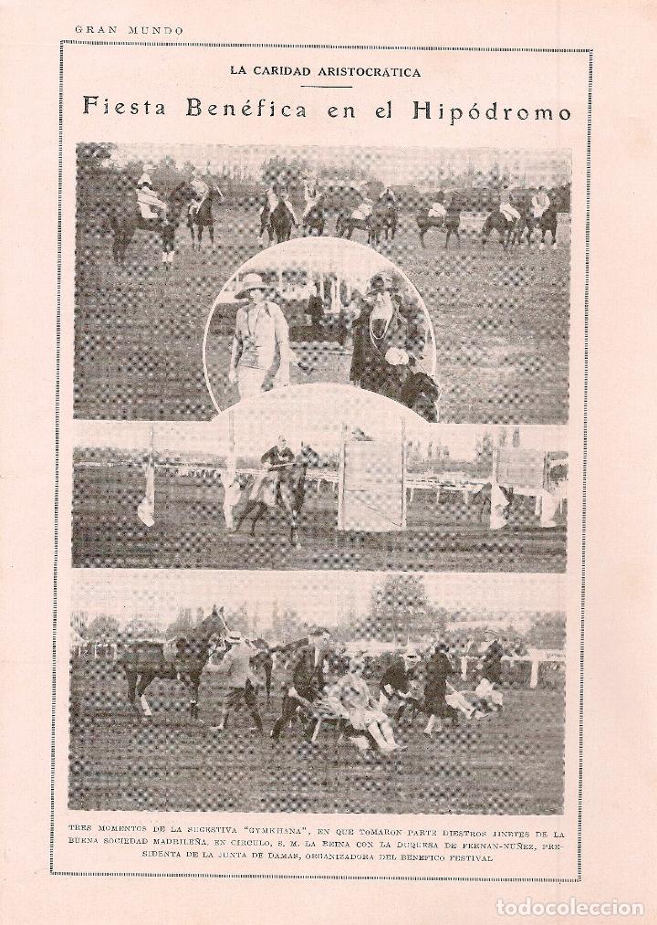 Coleccionismo de revistas y peri&oacute;dicos: * CABALLOS * H&Iacute;PICA * Fiesta ben&eacute;fica en el hip&oacute;dromo, gymkhana, duquesa Fern&aacute;n N&uacute;&ntilde;ez - 1925