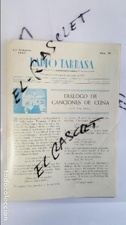 Collezionismo di Riviste e Giornali: ANTIGUA  REVISTA  DE  RADIO  TARRASA    1&ordm;  TRIMESTRE  DE 1947   - N&ordm;  53 -