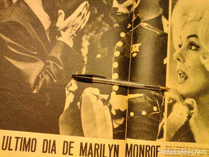 Coleccionismo de revistas y peri&oacute;dicos: MARILYN MONROE, ULTIMO DIA Y COMO MURIO REALMENTE. 2 REPORTAJES GRAFICOS. 9 PAGINAS.