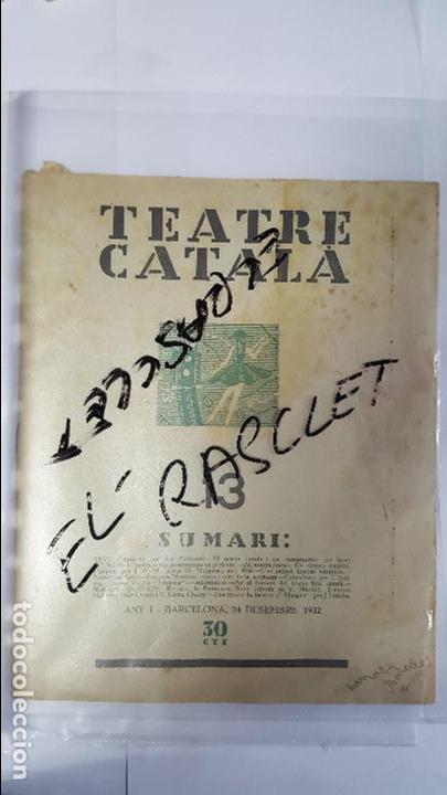 Collection Magazines and Newspapers: ANTIGA  REVISTA  TEATRE  CATALA  - 13  SUMARI -  ANY  I  -  DEL   24 DESEMBRE DE  1932  -  N&ordm;  13 -