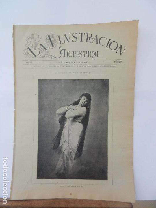 Collezionismo di Riviste e Giornali: REVISTA ILUSTRACI&Oacute;N ART&Iacute;STICA. A&Ntilde;O V N&Uacute;M. 265 BARCELONA 24 DE ENERO DE 1886.