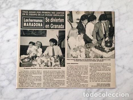 Coleccionismo de Revistas y Peri&oacute;dicos: RECORTE - LOS HERMANOS MARADONA - 1987