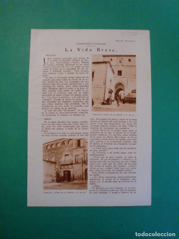 Colecionismo de Revistas e Jornais: AREVALO AVILA - 23/3/1930