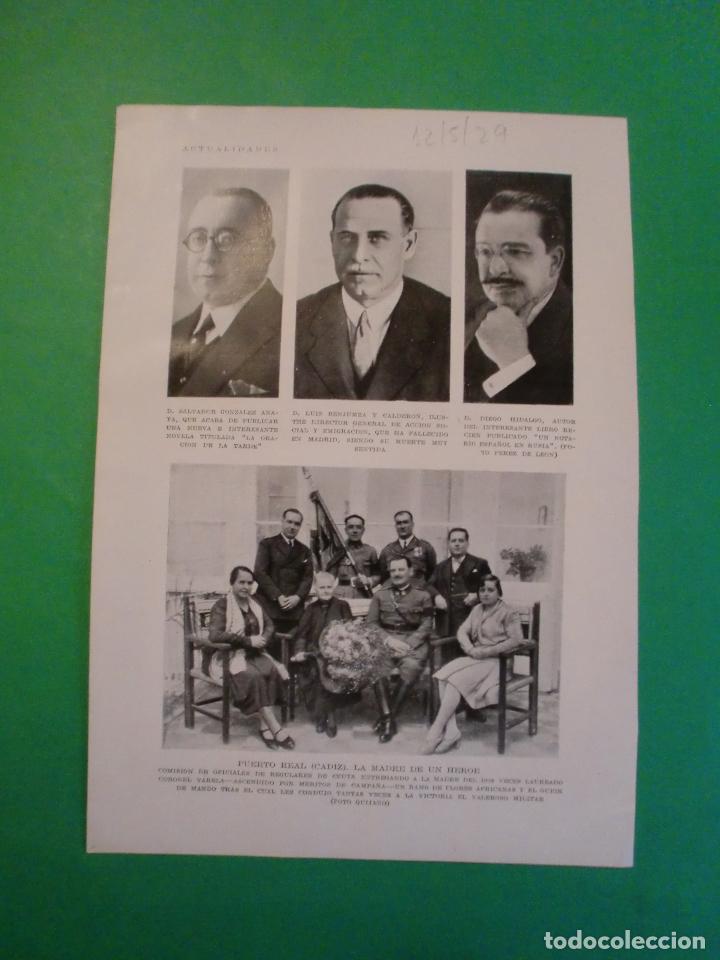 Colecionismo de Revistas e Jornais: PUERTO REAL CAD&Iacute;Z LA MADRE DE UN HEROE - 12/5/1929